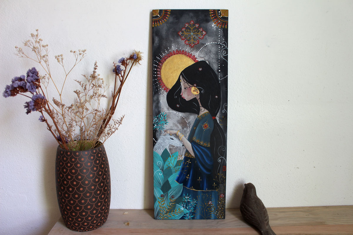 Compagnon de voyage, peinture de l’écho des rencontres éphémères