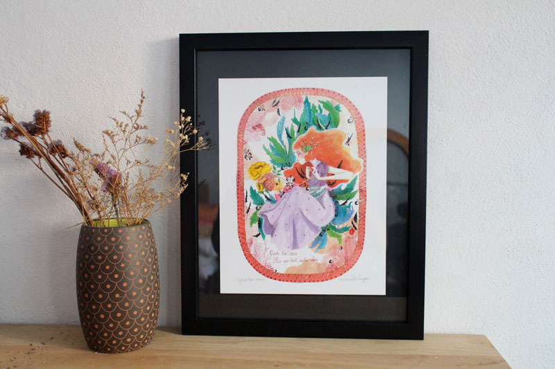 Garde ton coeur, peinture d’un voyage au cœur des émotions dans un jardin symbolique