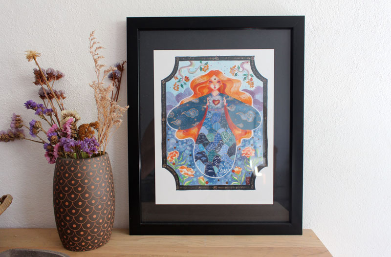 Kintsugi, peinture de la déesse de l’eau réparatrice
