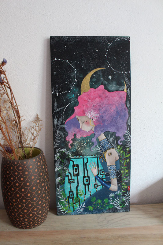 Le contenu du vase, peinture entre cosmos et introspection