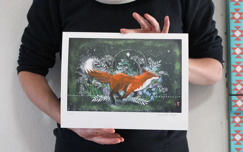Libre, tableau d’un renard en quête de lumière et d’horizons infini