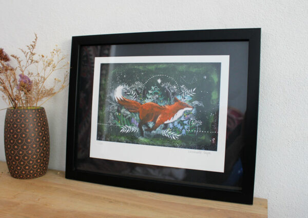 Libre, tableau d’un renard en quête de lumière et d’horizons infini
