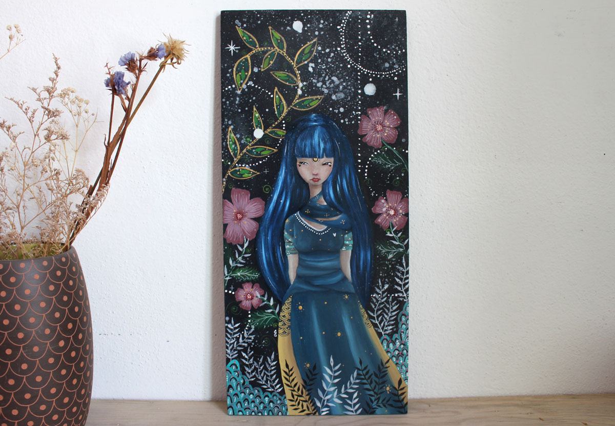 Ta saison est unique, peinture d’une gardienne des rythmes de la nature